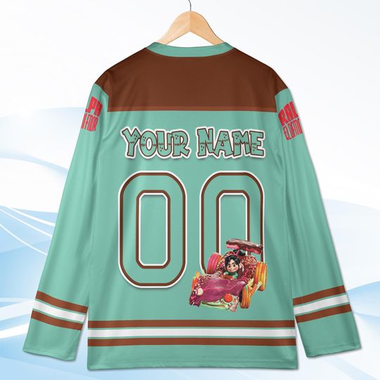 Custom Vanellope Hockey Jersey  Personalized Wreck-It Ralph Shirt
