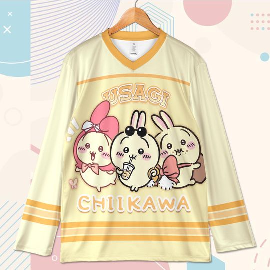 Custom Usagi Chiikawa Baseball Jersey  Kawaii Anime Shirt