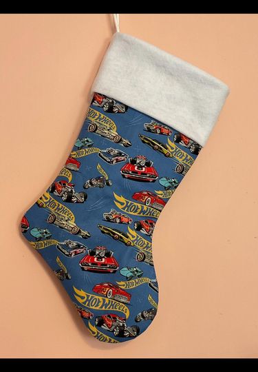 Ht wheels blue Christmas Stocking