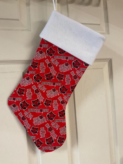 Arkansas Red Wolves Christmas Stocking