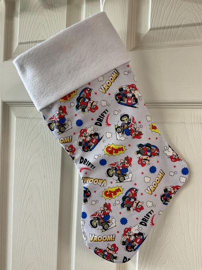 Super Mario cart Christmas Stocking