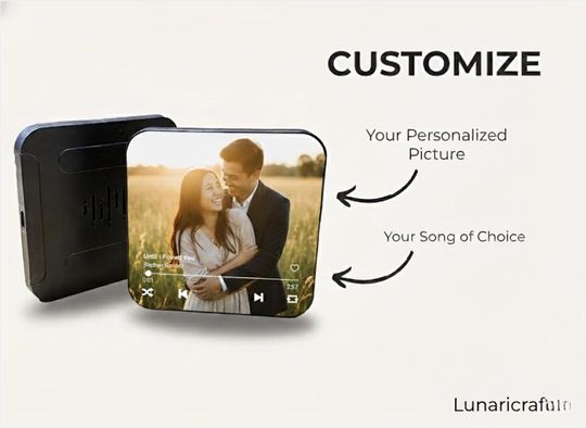 Personalized Photo Music Magnet, Custom Voicemail Gift