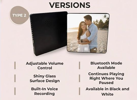 Personalized Photo Music Magnet, Custom Voicemail Gift