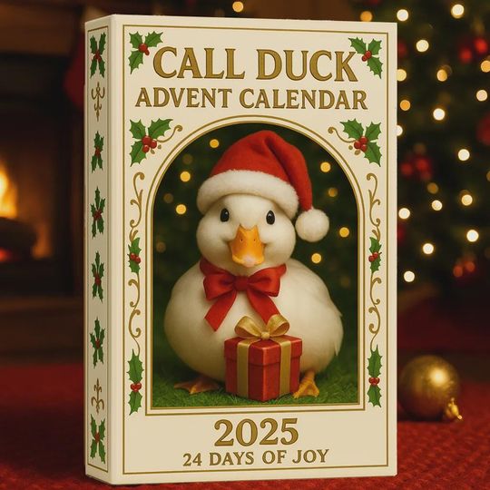 Call Duck Advent Calendar 2025, 24 Days of Cute Duckling Figurines, Christmas Countdown Gift for Duck Lovers and Kids
