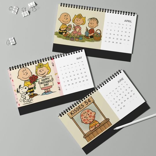 Peanuts Charlie Brown 2026 Desktop Calendar, Playful Workspace Decor