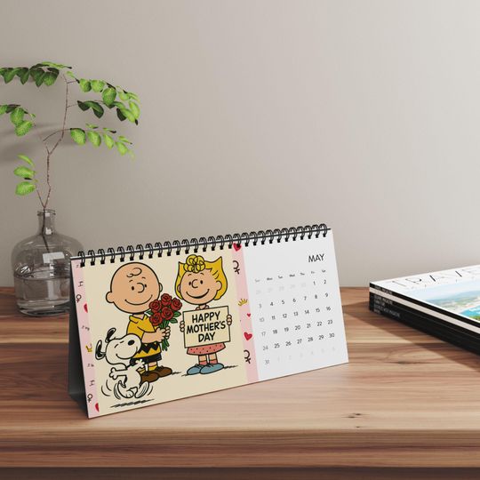 Peanuts Charlie Brown 2026 Desktop Calendar, Playful Workspace Decor