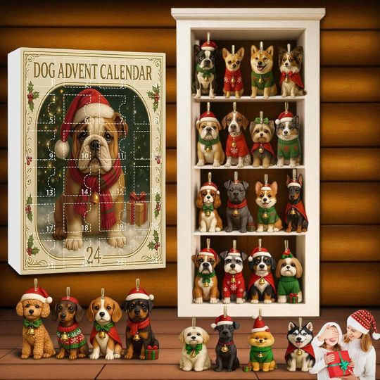 Dog Advent Calendar: 2D Acrylic Dog Lovers