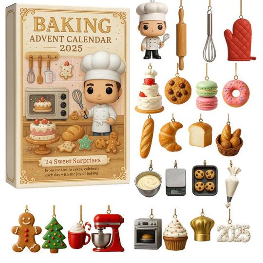 Christmas Baking Advent Calendar, Gift For Baking Lovers, Home Chef Gifts, Chef Gifts, Acrylic Blind Box Countdown Calendar