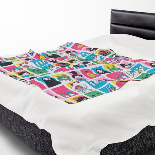 Studio Ghibli Blanket | Spirited Away, Totoro, Kiki Pattern