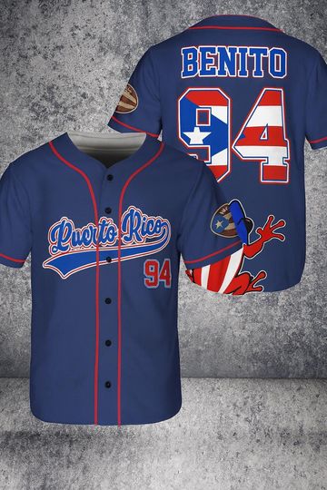 Custom Puerto Rico Baseball Jersey, Personalized Pride 94 Shirt