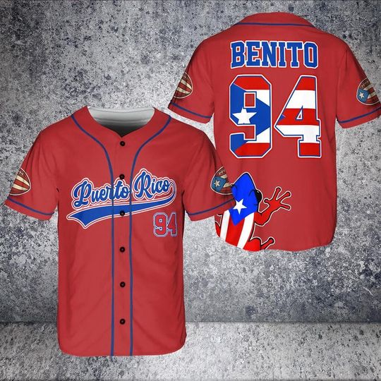 Custom Puerto Rico Baseball Jersey, Personalized Pride 94 Shirt