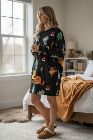 Custom Oversized PKM wearable Blanket Hoodie