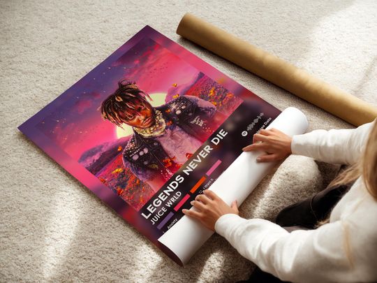 Legends Never Die - Juice Wrld - Premium Semi-Gloss Poster - Unframed
