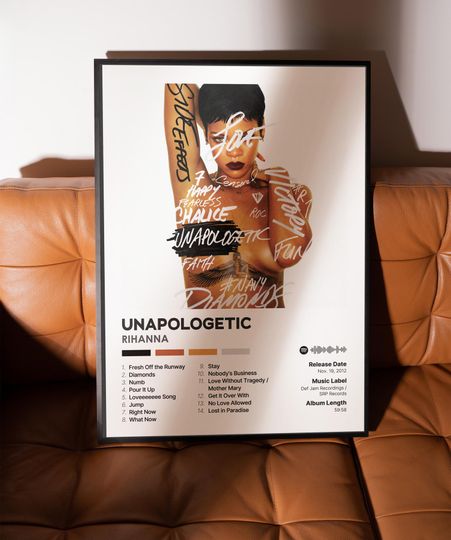 Unapologetic - Rihanna - Premium Semi-Gloss Poster - Unframed
