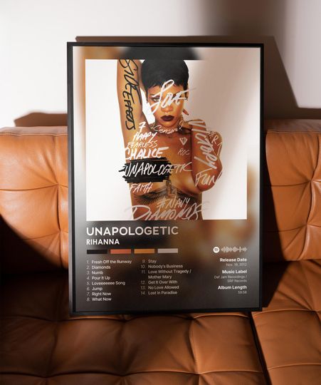Unapologetic - Rihanna - Premium Semi-Gloss Poster - Unframed