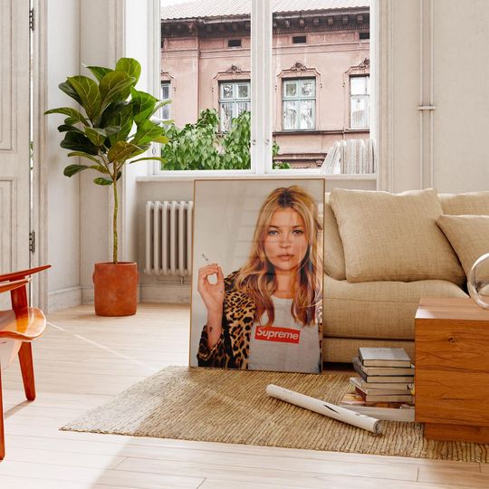 Kate Moss - Supreme - Premium Semi-Gloss Paper Poster - Unframed