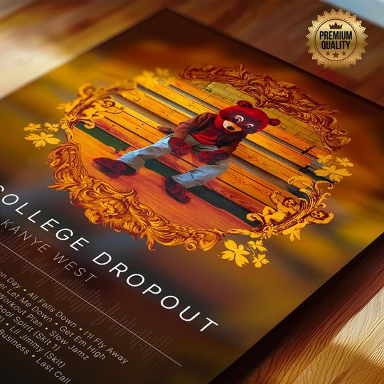 The College Dropout - Kanye West - Premium Semi-Gloss Paper Poster - Unframed