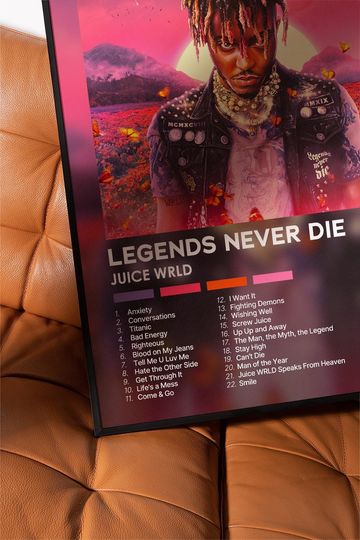 Legends Never Die - Juice Wrld - Premium Semi-Gloss Poster - Unframed