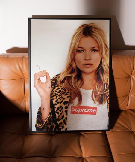 Kate Moss - Supreme - Premium Semi-Gloss Paper Poster - Unframed