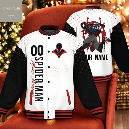 Marvel Spiderman Baseball Jacket - Personalized, Unisex Streetwear