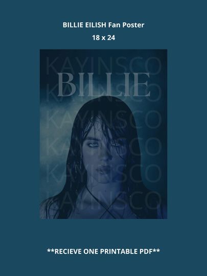 Billie Eilish Inspired Vertical Poster