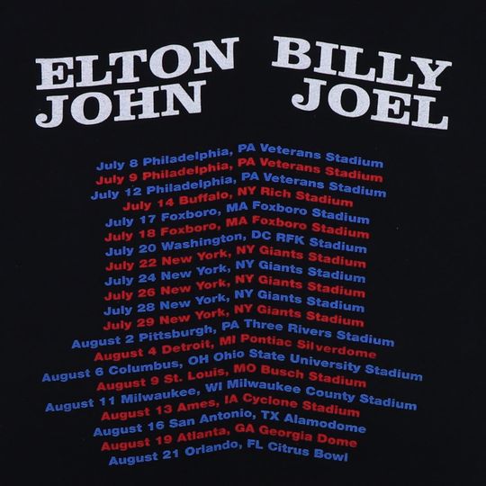 vintage 1994 Elton John Billy Joel Face To Face Tour Shirt
