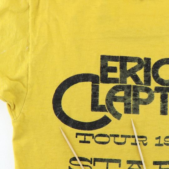 vintage 1974 Eric Clapton Showco Tour Staff Crew Shirt