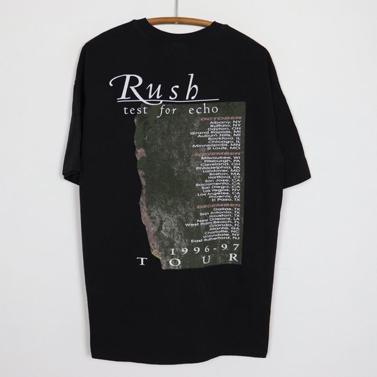 vintage 1996 Rush Test For Echo Tour Shirt
