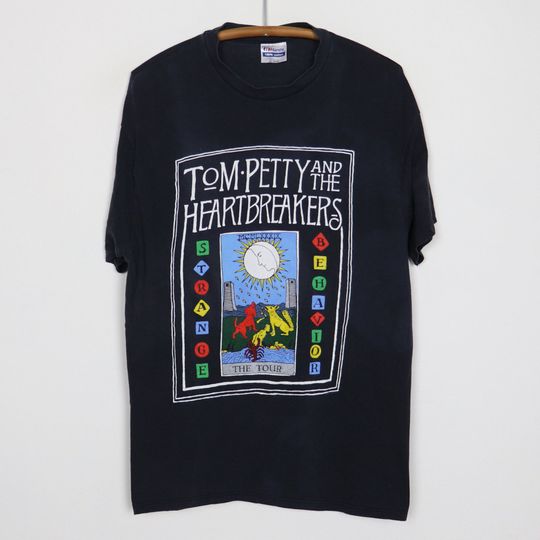 Vintage 1989 Tom Petty And The Heartbreakers Strange Behavior Tour Shirt