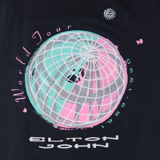 vintage 1989 Elton John World Tour Shirt
