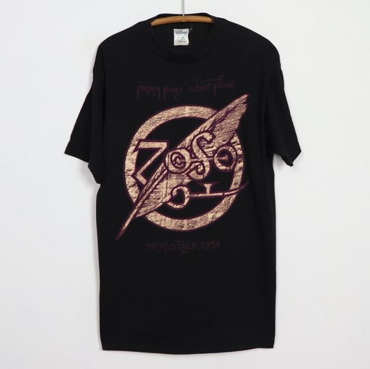 vintage 1995 Jimmy Page Robert Plant Zoso Tour Shirt