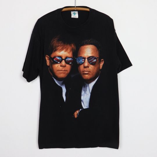 vintage 1995 Billy Joel Elton John Face To Face Tour Shirt