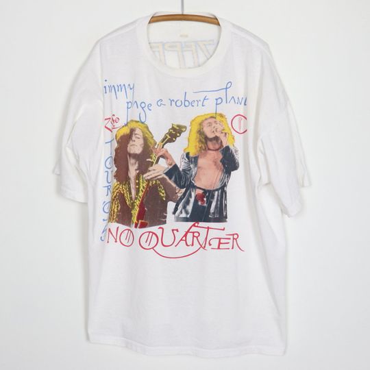 vintage 1995 Jimmy Page Robert Plant No Quarter Tour Shirt