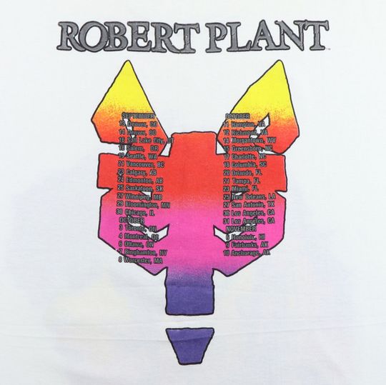 vintage 1990 Robert Plant Manic Nirvana Tour Shirt