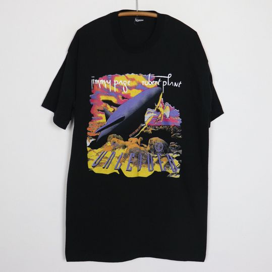 vintage 1995 Jimmy Page Robert Plant No Quarter Tour Shirt