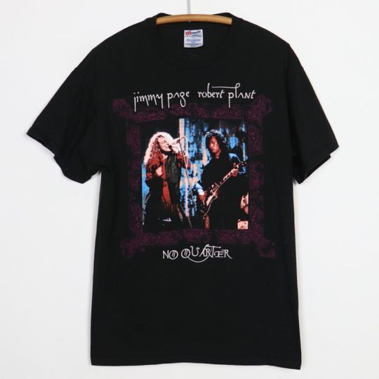 vintage 1995 Jimmy Page Robert Plant No Quarter World Tour Shirt