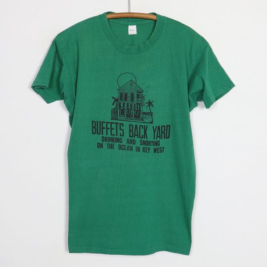 vintage 1970s Jimmy Buffett's Back Yard Drinking And Snorting Key West Shirt