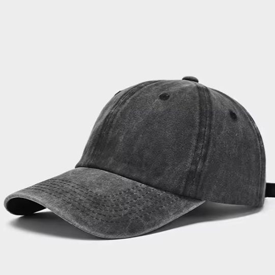 Walmart Vintage Washed Denim Baseball Cap with Printed Logo Adjustable Unisex Dad Hat