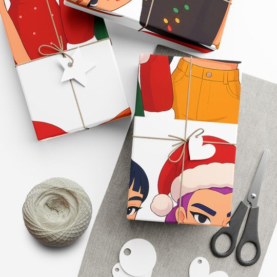 Kpop Demon Huntrix Christmas Gift Wrap Papers