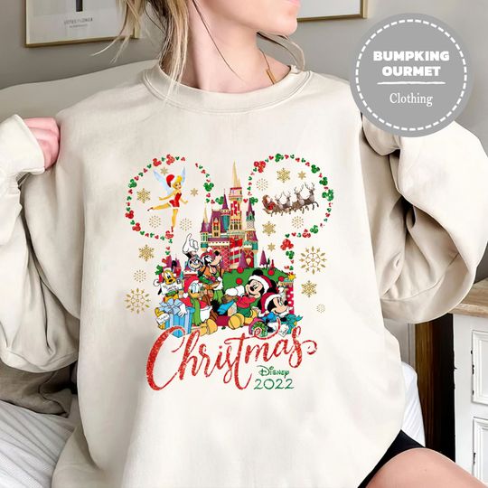 Vintage Disney Christmas 2022 Sweatshirt, Disneyland Christmas Sweatshirt