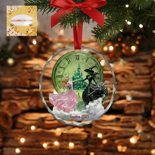 Personalized Wicked 2025 Ornaments, Elphaba and Glinda Christmas Ornaments, Friendship Magic Fantasy Ornament Gifts