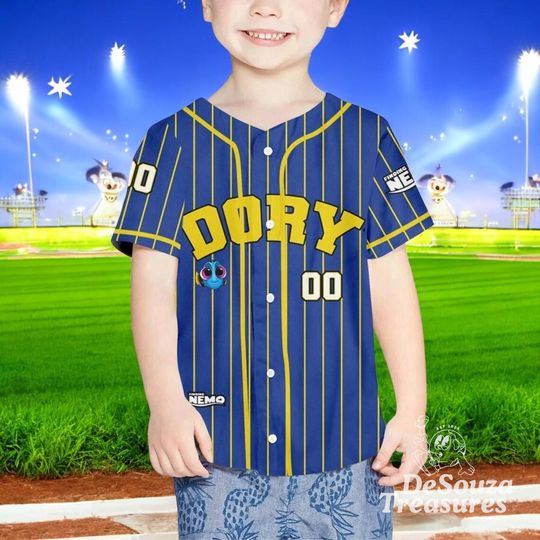 Personalized Finding Nemo Baby Dory Jersey, Custom Disney Baseball Shirt