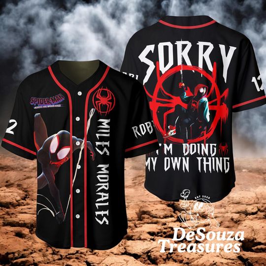 Personalized Dark Spider Baseball Jersey, Custom Name Number Jersey