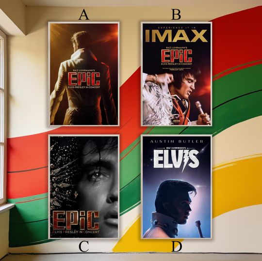 EPiC Elvis Presley in Concert Movie Poster Wall Art | Cinematic Aesthetic Decor | Frameless Printing | Wall Murals | Birthday Gift