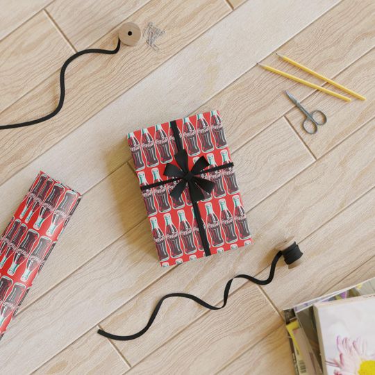 Retro Coca-la Bottle Wrapping Paper | Nostalgic Gift Wrap