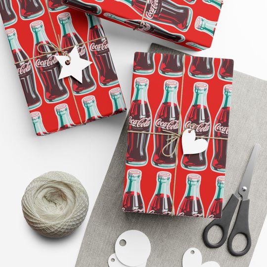 Retro Coca-la Bottle Wrapping Paper | Nostalgic Gift Wrap