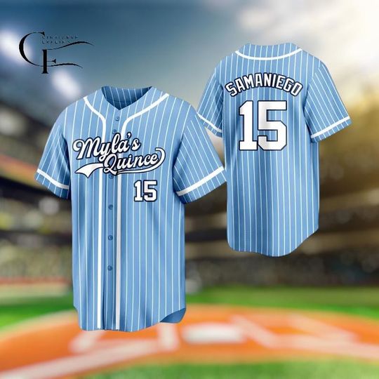 Custom Pinstripe Baseball Jersey, Personalized Team Name & Number, Baseball Couple Gift