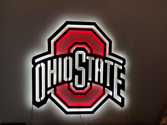 Ohio State Buckeyes LED Metal Wall Sign  Ultimate Game Room & Fan Decor