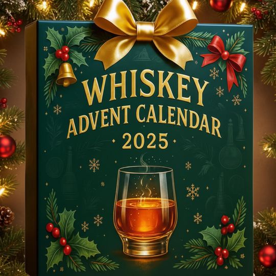 Whiskey Advent Calendar 2025  Musical Keepsake, Christmas Countdown Decor