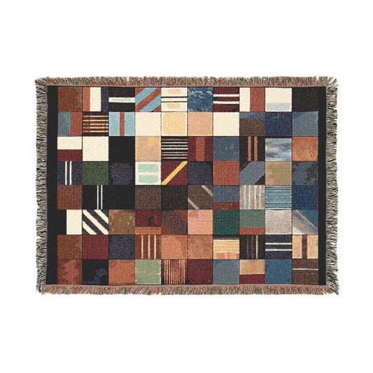 Wizard School Patchwork Woven Blanket | 52x37in | Woven in USA | Dorm Magic